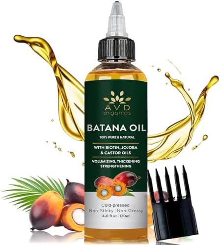 AVD ORGANICS 모발 성장을 위한 바타나 오일 119.8ml(4.2온스) | 온두라스의 Dr Sebi 유기농 생 바타나 오일 | 두껍고 강한 모발을 위한 100% 순수 & 천연 | 남성 및 여성에게 이상적 | 120ML — 사진 2