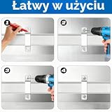 Mawmuaw 4 szt. zacisk do kwadratowej rury 100x100 mm, stal nierdzewna 304, uchwyt U-kształtny