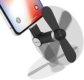iUKUS Mini Phone Fan, [180 Rotating] Portable Mini Cooler Mobile Phone Fan Compatible