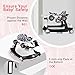 BABY JOY 4-in-1 Baby Walker, Foldable Activity Walker with Adjustable Height & Speed, Music, Lights, Anti-Rollover, Toddler Push Walker, Baby Walker with Wheels for Boys Girls 6-18 Months (White)