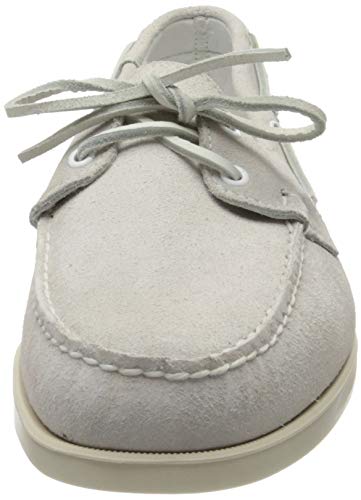 Image of Sebago Men's Docksides Portland Suede Boat Shoes, White White 911, 6 UK