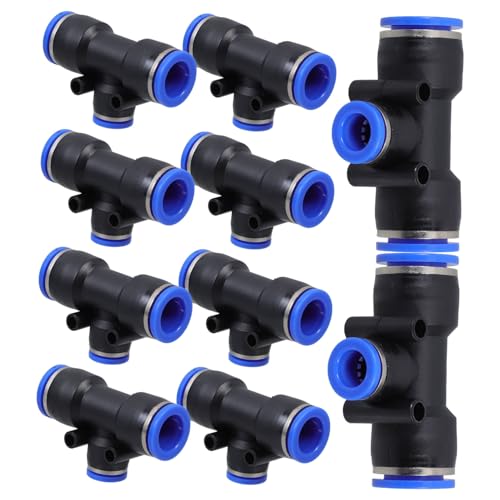 Mikikit Adaptador Integral De 10 Conectores De Manguera Jardín 12mm a 8mm Cabezal Aspersor Ajustable Accesorio t
