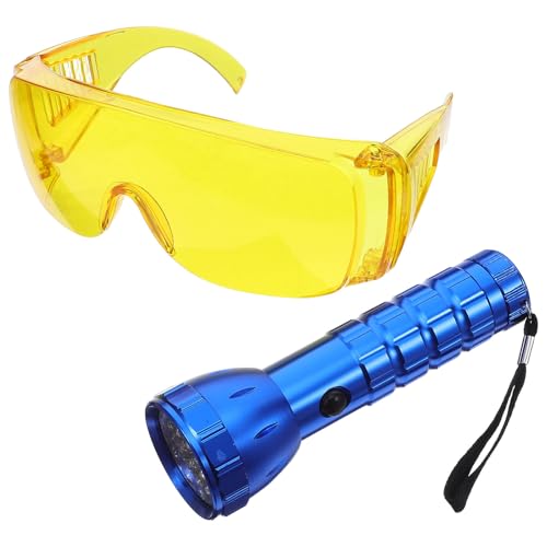 Detector de fugas para aire acondicionado de coche con linterna UV de 28 perlas para verano