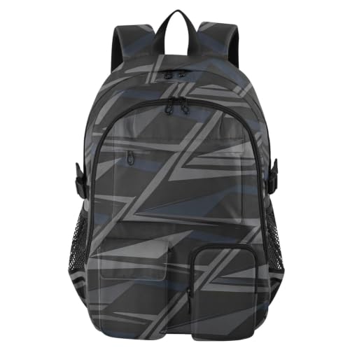Mochila de viaje escolar para adolescentes con estampado a cuadros oscuros y espacio para laptop