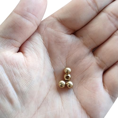 PATIKIL M3x0.5 Gewinde 5Pack Kappe Muttern Knopf Messing Kugel Lampe Dekoration Schraube Kappen Mutter für Möbel Beleuchtung