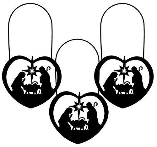 Needzo Christmas Heart Silhouette Ornament