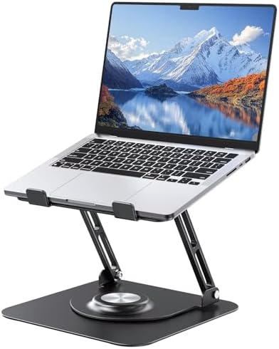 JOYEKY Laptop Stand for Desk, Adjustable Computer Stand with 360°...
