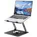 JOYEKY Laptop Stand for Desk, Adjustable Computer Stand with 360° Rotating Base, Ergonomic Laptop Riser for Collaborative Work, Foldable & Portable Laptop Stand, fits for All 10-16" Laptops