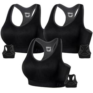 FITTIN Racerback Sports Bras for Women – Padded Seamless Support Bra for Yoga Gym Workout Fitness