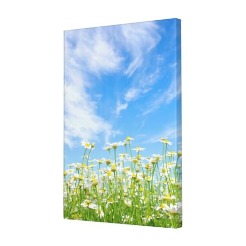Toile de marguerite moderne pour illuminer un mur sombre 40x61