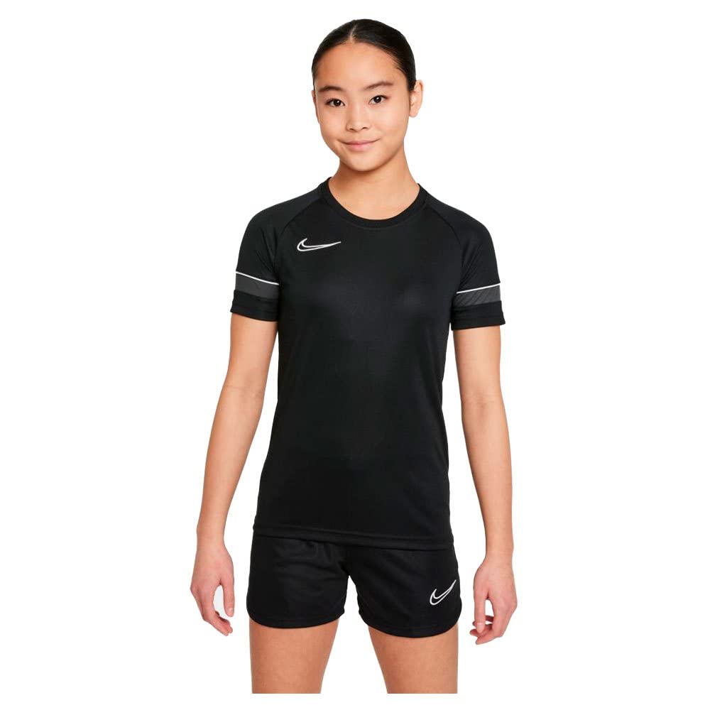 NIKE DRI-FIT ACADEMY SS Tee, Black/White/Anthracite/White, M