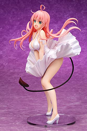 Anime Figure Cute Girl 1/7 To Love-Ru Darkness/Lala Satalin Deviluke White Dress Ver. Action Figure Anime Character Pvc Model/Figurine Adult Doll/Toy/Anime Collection 25Cm/9.8Inch #TOP6