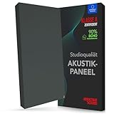 Addictive Sound Schallabsorber Wand Premium, Studioqualität-Akustikpaneel mit Akustikwolle, Klasse A Schallabsorption, EU-produziert, Montageset Wand/Decke, 100x50x11 cm, 8 kg, Anthracite