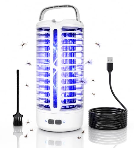 ZALEZ - Lampara Antimosquitos Interior y Exterior - Mata Mosquitos Electrico UV de 4200 V y 18 W - Anti Moscas y Todo Tipo de Insectos Voladores de Gran Alcance.