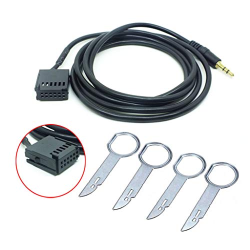 BIlinli 6000CD AUX-IN Cable Adaptador Estéreo para automóvil 6000-CD Cable Auxiliar para...