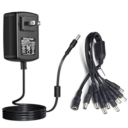 12V 3A Security Camera Power Supply Adapter with 8 Way Splitter Cable