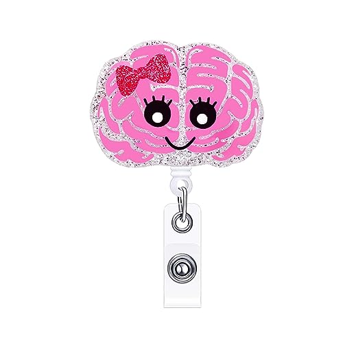ANDGING Enrouleur de badge rétractable avec clips mignons SLP Neuro, infirmières, infirmières, RN, LPN, CNA, accessoires de bureau