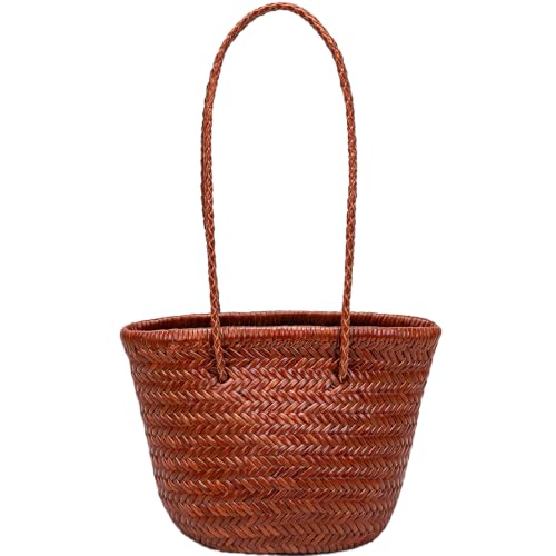 Image of Woven Tote Bag For Women, Fashion Crossbody Shoulder Bag, Casual Top-handle Handbags, and Travel Purses Phone Bag