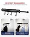 BaiNong 12 inch Valet Rod for Closets Pull Out Closet Valet Rod Slide Out Black Pull Out Clothes Hanger With 4 Hooks