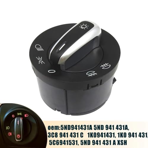 Perilla de luz antiniebla con control de faros estable para Volkswagen Golf 5 3