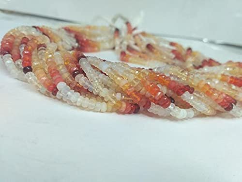 Opale de feu mexicaine perles naturelles facettées pour créer un bijou d'émotion