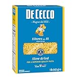Authentic Italian Pasta: De Cecco Elbows No. 81 is a traditional Italian pasta with a curved, hollow shape. The surface allows the pasta to perfectly capture and hold thick, flavorful sauces Premium Ingredients: We use durum wheat which is a high-pro...