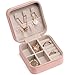 Vlando Macaron Small Jewelry Box, Travel Storage Case for Rings and Earrings - Pink