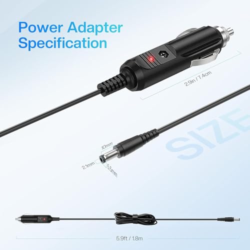 Image of 12V Car Adapter for All Comfier Neck Back Massage Cushion Cigarette Lighter Car Charger Adapter