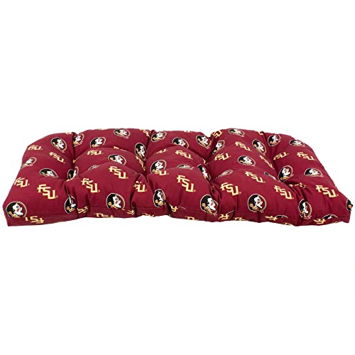 Image of College Covers Everything Comfy Florida State Seminoles Indoor Outdoor Settee Loveseat Bench Cushions