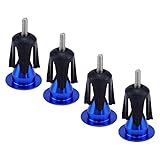 Antrader Bar End Plugs Handlebar Bar End Caps Bike Handlebar Plugs,Aluminum Expansion Handlebar Grips Cap Stoppers,Blue,Pack of 4