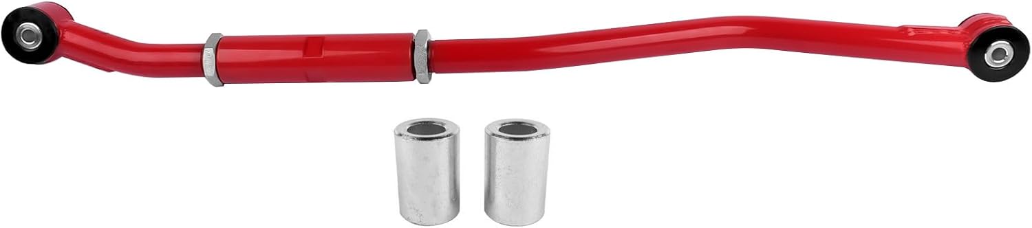 2-6" Lift Adjustable Front Track Bar Replacement for Dodge Ram 2500 3500 2WD/4WD 2003-2013, Adjustable Track Rod with Poly Bushings, Red