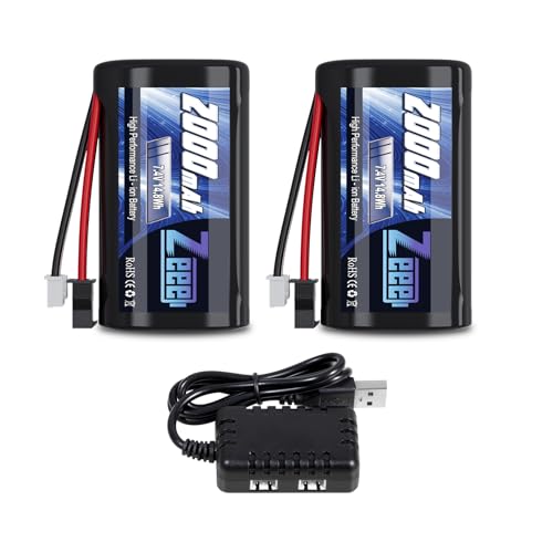 Zeee 2S Li-Ion Batteria 7.4V 2000mAh Con Spina SM2P E Caricatore - Foto 11