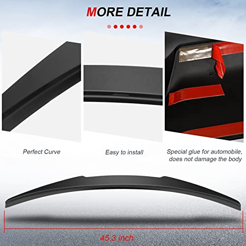 Cciyu Black Abs Rear Spoiler Wing For 14-18 For Audi A3 Quattro Rs3 S3 #TOP13
