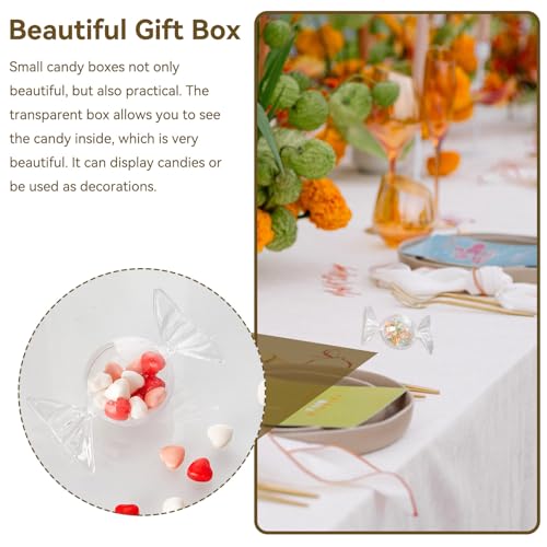 Gsycle 12 Stück Party-Geschenkboxen in Bonbonform, kleine durchsichtige Süßigkeitenbehälter aus, Leckerli-Box, Schokoladen-Geschenkbox mit Deckel für Hochzeit, Geburtstag, Party, Babyparty