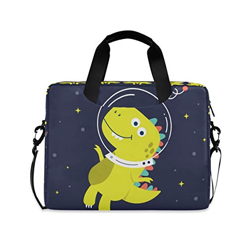 Yellow Dinosaur Space Laptop Shoulder Bag Notebook Computer Handbag Sleeve Table Carrying Case Messenger Bags Fits 15.4 In for Y