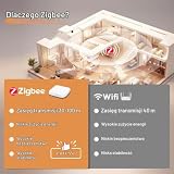 BSEED ZIGBEE Bezneutralny Przełącznik Dotykowy, Panel Szklany ze Światłem Pilota, Kompatybilny z Alexa/Tuya/Smart Life, Wymaga Hub, 1 Gang 1 Way 86mm Czarny