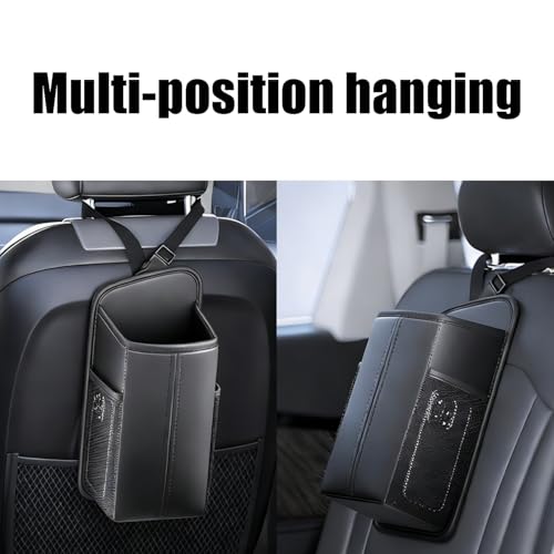 Multi-Functional Car Tissue Holder with ‌2 Storage Nets,Rectangular Waterproof Auto Seat Side Tissue Box,Car Seat Side Storage Bag,Side Mount Organizer for Phone, Wallet, Keys, Cups, Drinks by meiguihai - Image 6