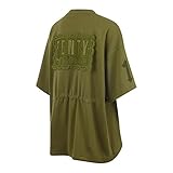  PUMA Fenty by Rihanna Draw String Graphic - Camiseta con diseño de ramas de olivo, color crema