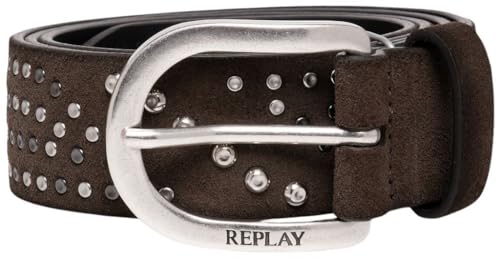 Ceinture mixte Replay Ax2284 en cuir noir pour hommes et femmes