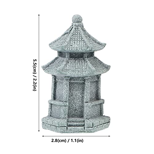 Happyyami 3Pcs Mini Pagoda Statue Japanese Style Pagoda Lantern Mini Fairy Decor For Garden Patio Micro Landscape Yard Bonsai Decoration #TOP1