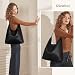 Imagen de GSenhui Bolso Tote Holgado de Piel Sintética Suave Bolso de Mano Grande Bolso Hobo Bolsos de Hombro Bolso de Hombro Vintage Bolso de Compras Bolso Marrón