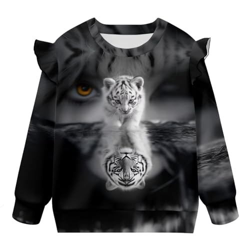 WELLFLYHOM Sweatshirts for Girls 1-8T Long Sleeve Pullover Shirts Top Graphic Fall Clothes Drop Shouder Tops4