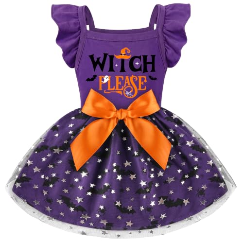 Dog Halloween Outfit Ruffle Sleeve Bowknot Slip Dog Dress Halloween Girl Dogs Clothes Holiday Outfit for Small Medium Dogs Cats Pets