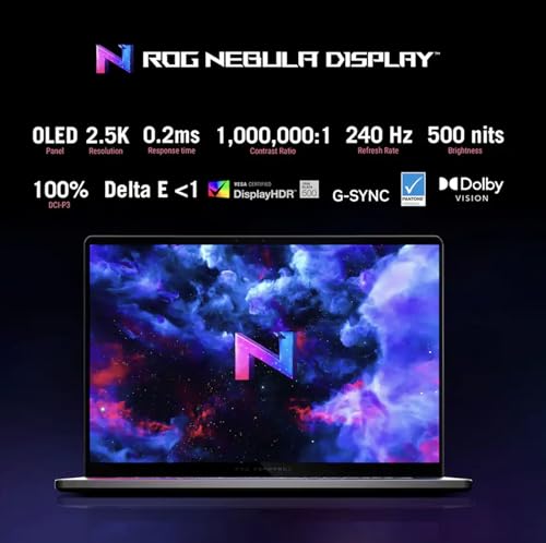 Image of ASUS ROG Zephyrus G16 Gaming Laptop 16.0 inch 2.5K 240Hz OLED Nebula Display