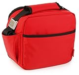 Valira Soft Lunch Bag - Bolsa porta alimentos, color rojo con 2 contenedores 0.5 + 0.75 litros