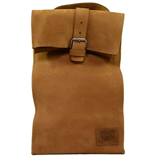 Hide & Drink Full Grain Leather Insulated Lunch Bag #TOP14