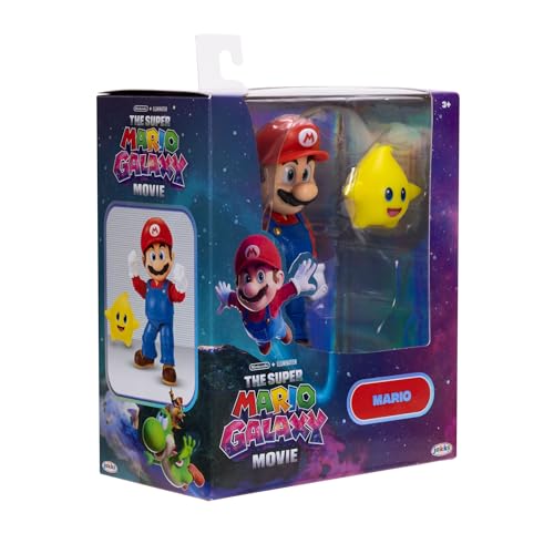 The Super Mario Galaxy Movie 5” Action Figures Series 1 – Mario Figure with Yellow Glow-in-The Dark Luma Star Accessory - Premium Details 22 Points of Articulation by JAKKS Pacific - Image 5