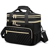 Expandable Insulated Lunch Bag Women,Girls Lunch Bag Leakproof Lunch Tote Reusable Cooler Bag for Adult Work Picnic Hiking Beach