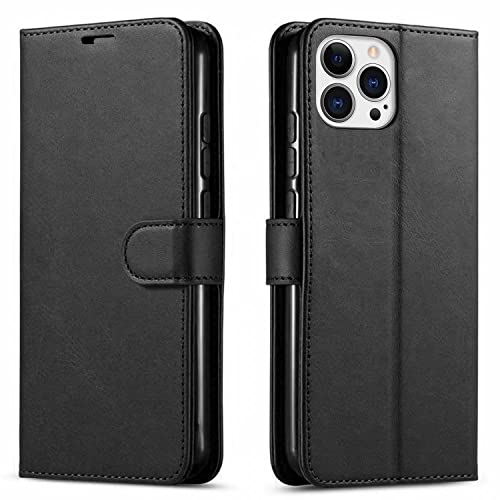 Starshop Iphone 11 Pro Max Cases, With [Tempered Glass Screen Protector Included] Pu Leather Wallet Phone Cover With Pocket Credit Card Slots And Foldable Kickstand Magnet Closure -Dark #TOP6