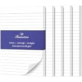Fantastino® Block Notes A5 a Righe 5 Pezzi. Piccoli, 250 Fogli (50 per Blocco) Carta Premium 90 g/m². Blocco Note, Fogli per Appunti, Blocco a Strappo per Ufficio, Casa, Scuola, Università.